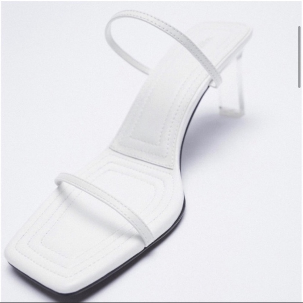 Zara Minimalist White Heels